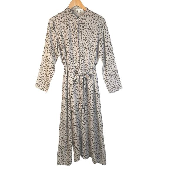 cloth & stone Dresses & Skirts - Anthropologie Cloth & Stone Shirt Dress Women Large Maxi Button Up Belted Office
